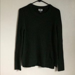 Green knitted sweatshirt
